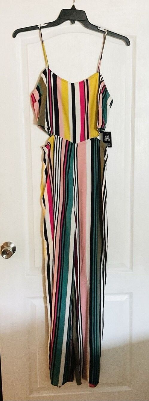 Express Women's Side Cutouts Jumpsuit NWT Size M, Multicolor